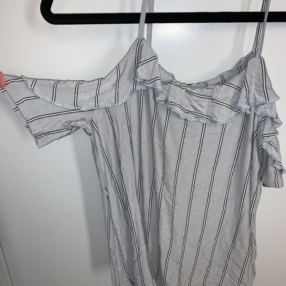 Off The Shoulder Light Blue Top!